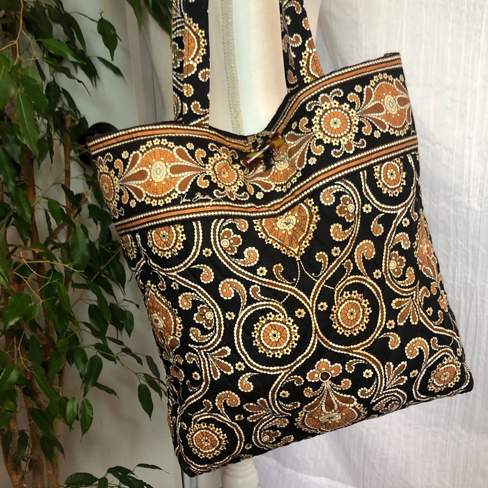 VERA BRADLEY Caffe Latte large tote bag purse travel bag